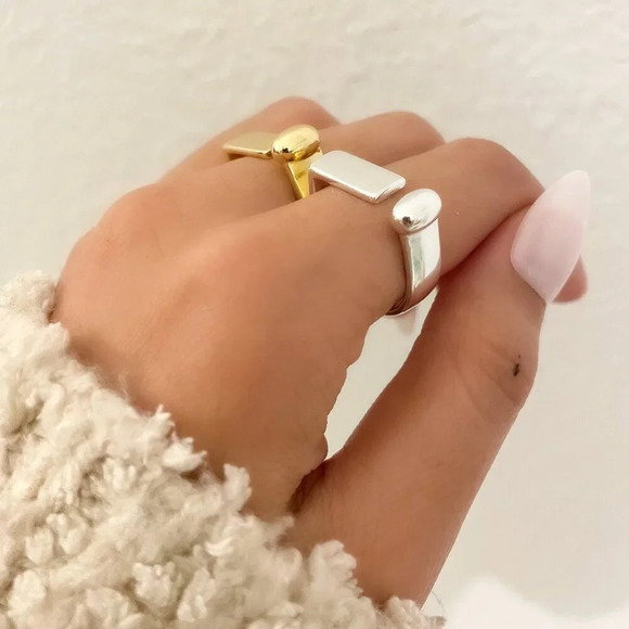 Thick Round Band 925 Sterling Silver Ring Handmade Chunky  925 Sterling Silver Chunky Bar Ring Statement Ring Thick Ring Bold Ring